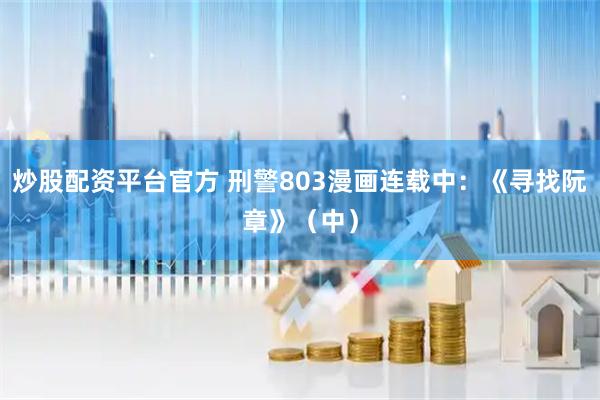 炒股配资平台官方 刑警803漫画连载中：《寻找阮章》（中）